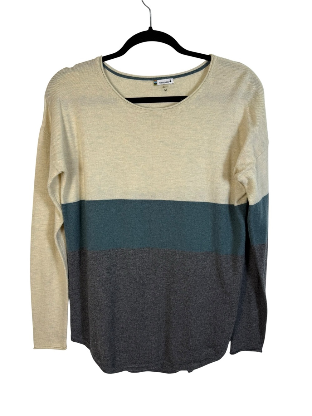 Smartwool Sweater Colorblock Women's Size Medium Outdoor Wool Blend Winter
